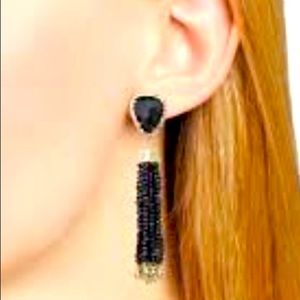 Kendra Scott BlossomBeaded Black Tassel Earrings
